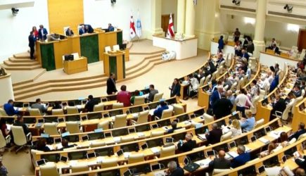 Эстонца приняли за русского и облили водой в парламенте Грузии